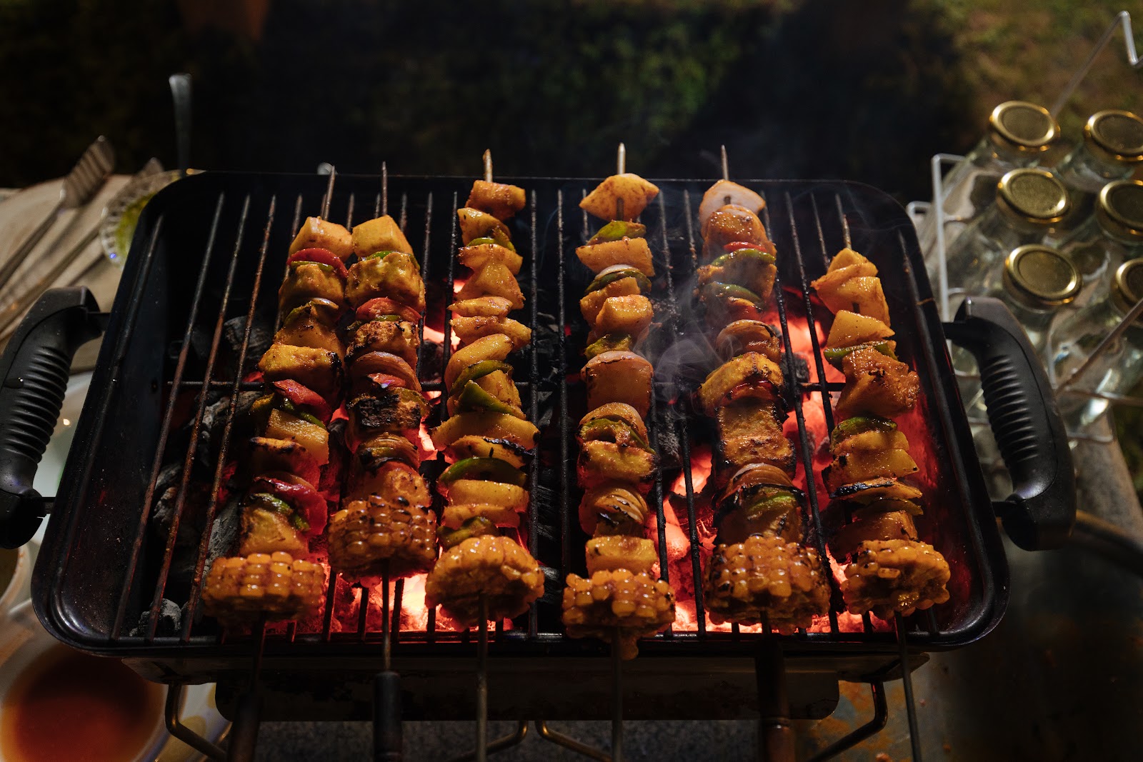 Vegetarian barbecue at Gubbi Goodu