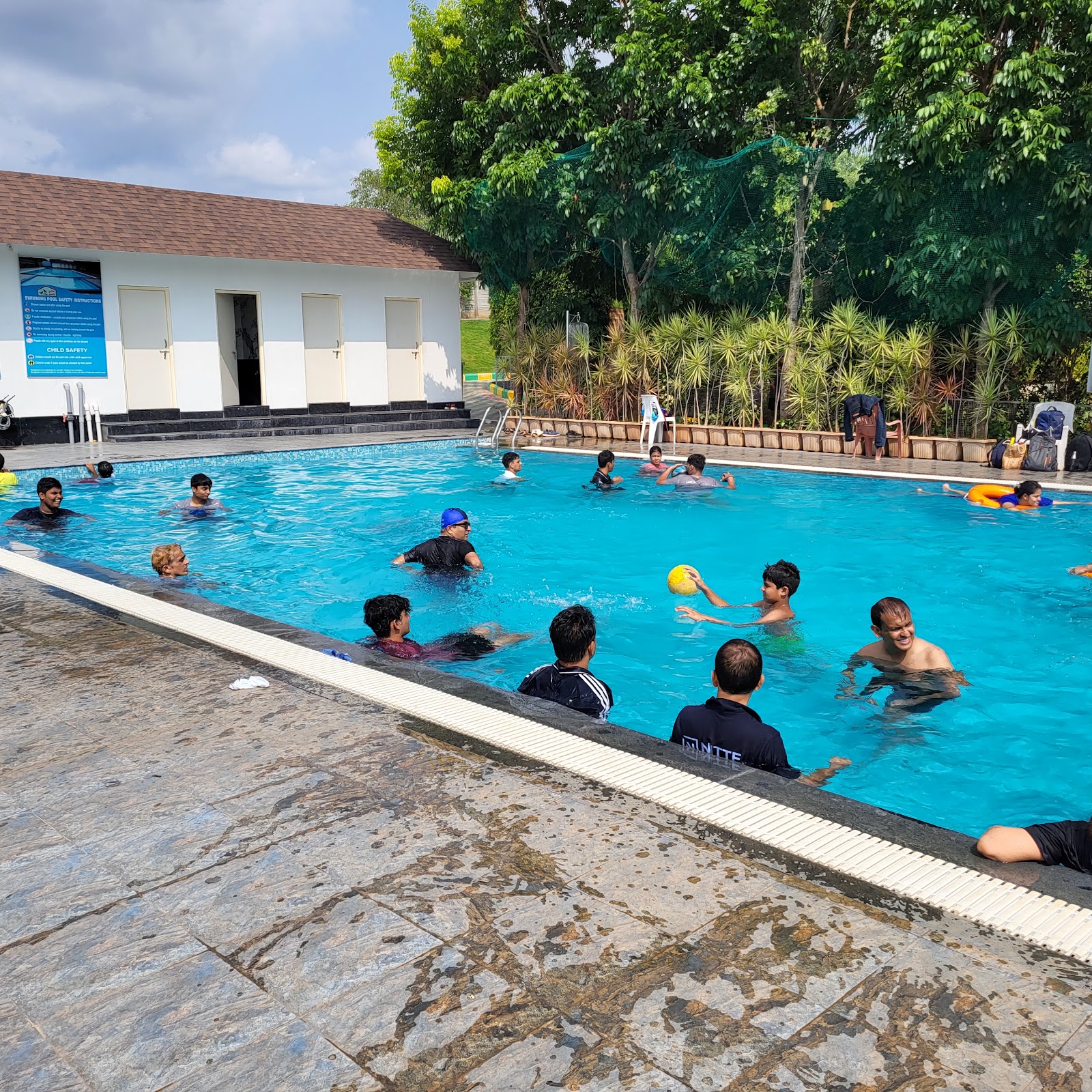 Swimming pool at Gubbi Goodu Resort